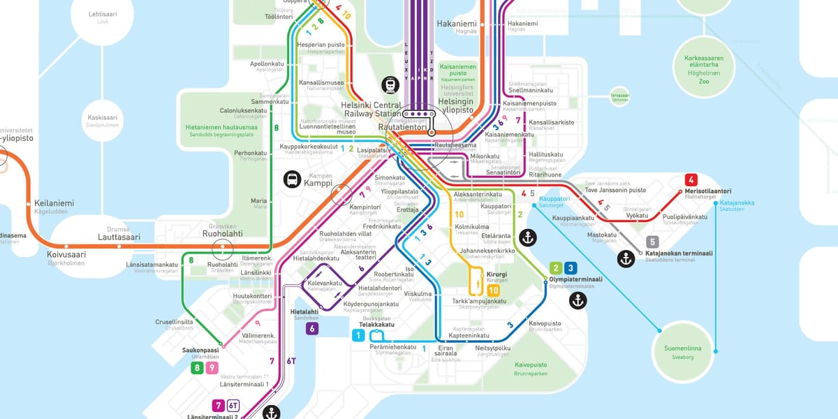 Carte de la Finlande métro