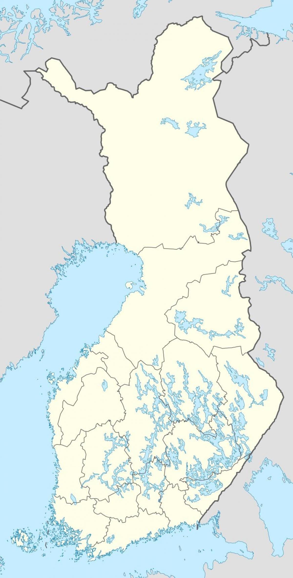 La finlande l'emplacement de carte