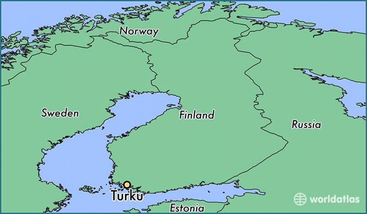 La carte de turku, Finlande