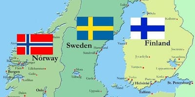 La finlande dans la carte du monde