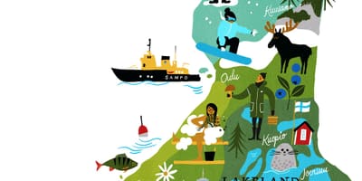 La finlande carte de voyage