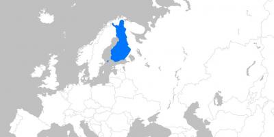 La finlande sur la carte de l'europe