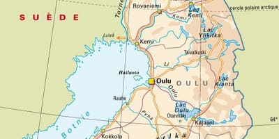 Carte de la Finlande parcs nationaux
