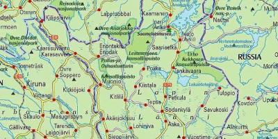 Carte de la Finlande et la laponie