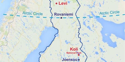 Rovaniemi maisons en bois carte de la Finlande